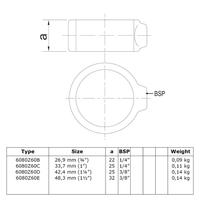 Doos Borgring - zwart-C / 33,7 mm (160 stuks)